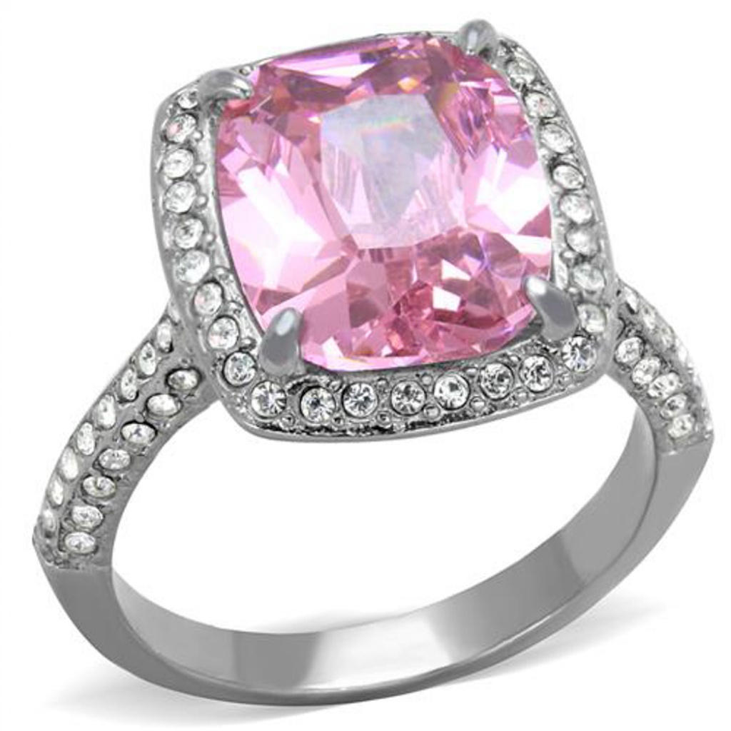 638 Ct Zirconia Stainless Steel Engagement Ring
